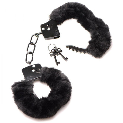 Cuffed in Fur Furry Handcuffs - Black - My Sex Toy Hub