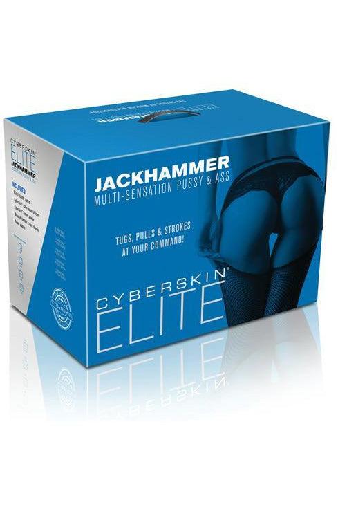 Cyberskin Elite Jackhammer Multi-Sensation Pussy & Ass - Light - My Sex Toy Hub
