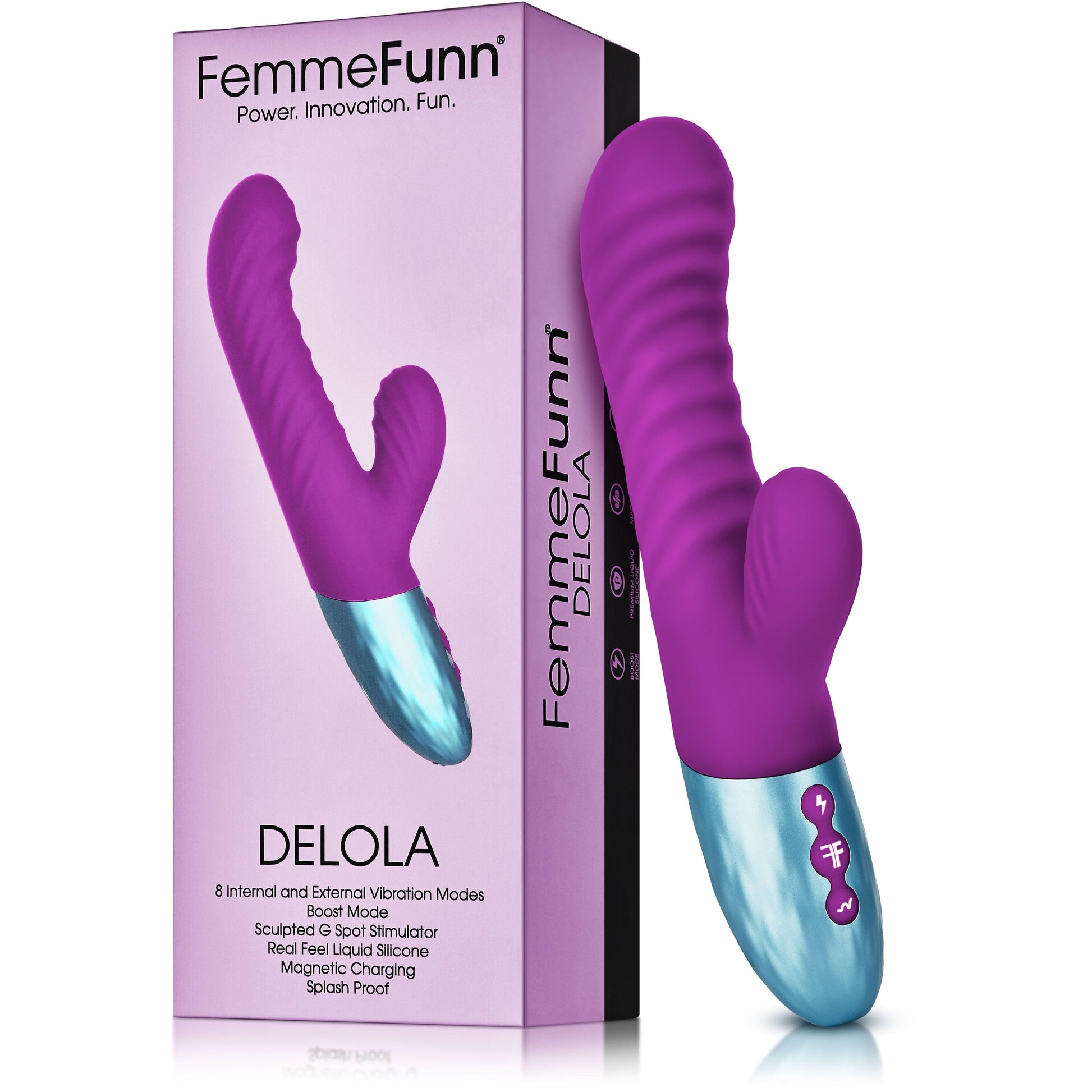 Delola Liquid Silicone Rabbit - Purple - My Sex Toy Hub