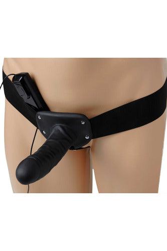 Deluxe Vibro Erection Assist Hollow Silicone Strap-On - My Sex Toy Hub