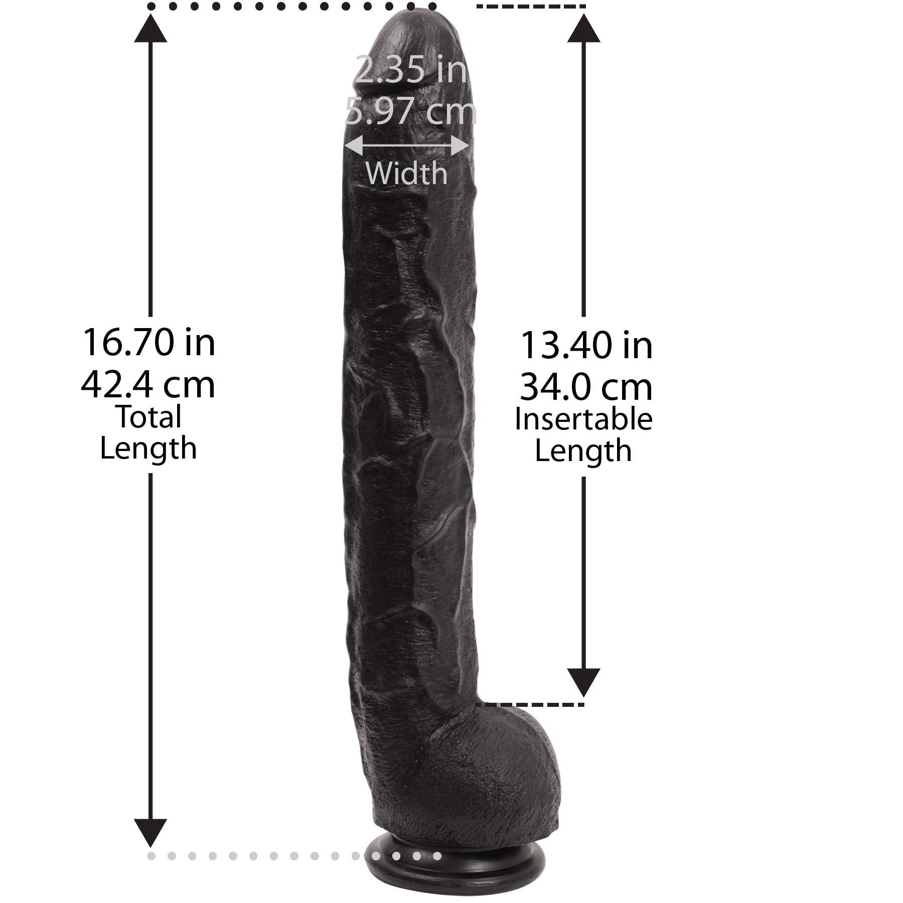 Dick Rambone Cock - 17 Inch - Black - My Sex Toy Hub