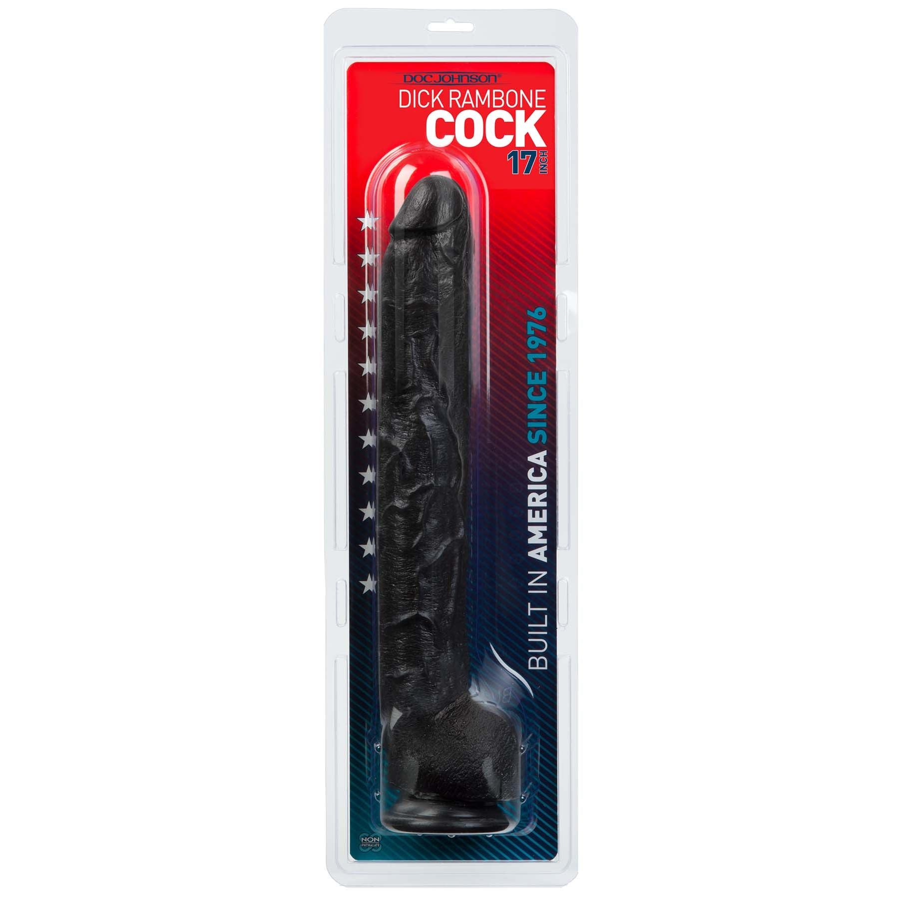 Dick Rambone Cock - 17 Inch - Black - My Sex Toy Hub