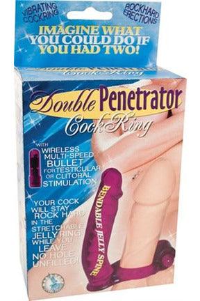Double Penetrator Cock Ring - Purple - My Sex Toy Hub