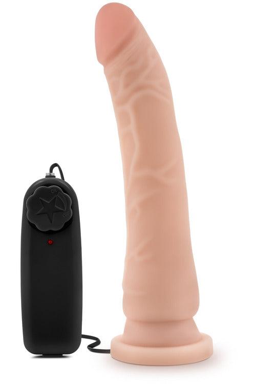 Dr. Skin - 8.5 Inch Vibrating Realistic Cock With Suction Cup - Vanilla - My Sex Toy Hub