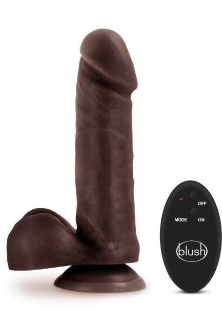Dr. Skin - 9 Inch 10 Function Wireless Remote Dildo - Chocolate - My Sex Toy Hub