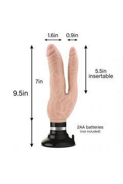 Dr. Skin Cock Vibes Double Vibe - Beige - My Sex Toy Hub