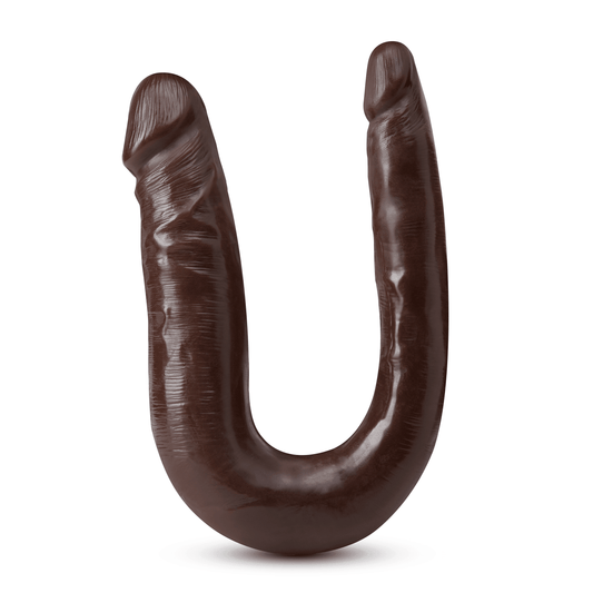 Dr. Skin Mini Double Dong - Chocolate - My Sex Toy Hub