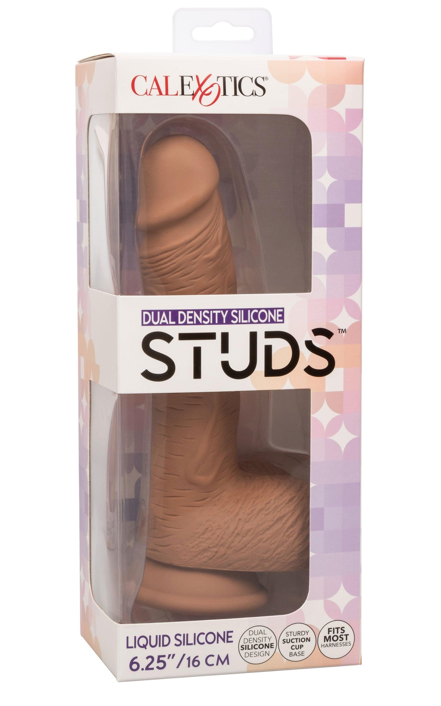 Dual Density Silicone Studs 6.25 Inch - Brown - My Sex Toy Hub