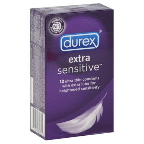 Durex Extra Sensitive Condoms Lubricated - 12 Pack New Item Number 30271 - My Sex Toy Hub