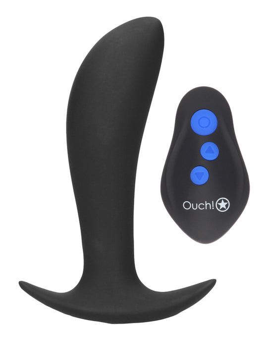E-Stimulation and Vibration Butt Plug With Wireless Remote Control - Black - My Sex Toy Hub