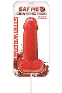 Eat Me Jumbo Gummy Pecker - Strawberry - My Sex Toy Hub