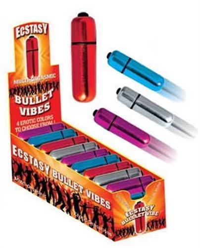 Ecstasy Bullet Vibes Assorted Colors 36 Pcs Per Display - My Sex Toy Hub