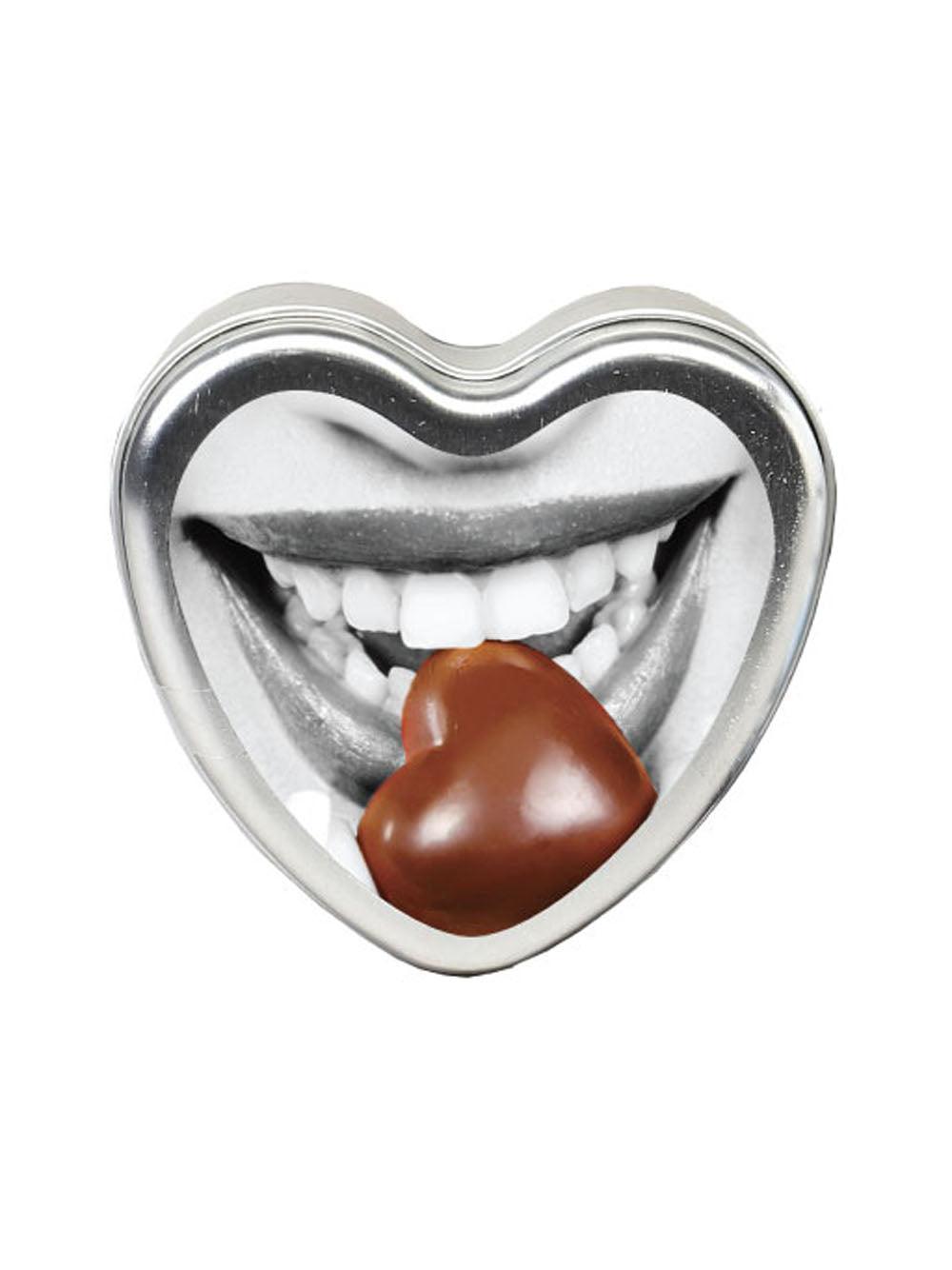 Edible Heart Candle- Chocolate - 4 Oz. - My Sex Toy Hub