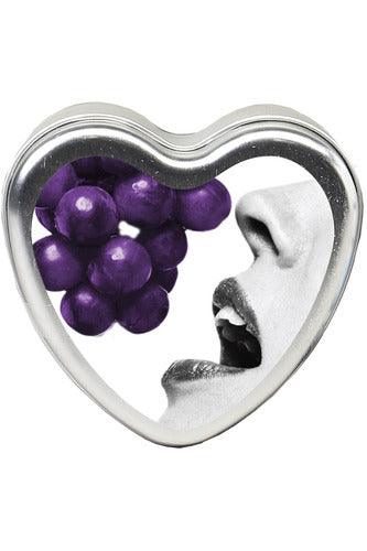 Edible Heart Candle - Grape - 4 Oz. - My Sex Toy Hub
