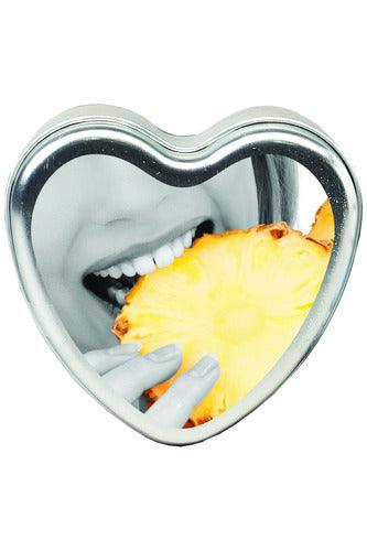 Edible Heart Candle - Pineapple - 4oz - My Sex Toy Hub