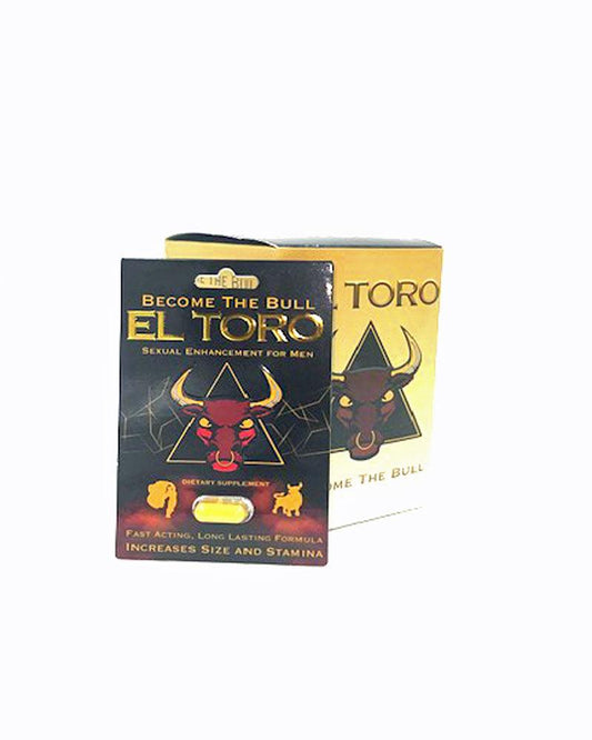 El Toro Male Enhancer 24 Ct Pill Display - My Sex Toy Hub