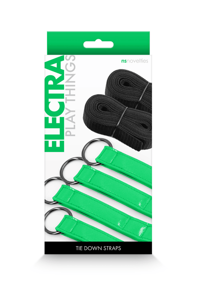 Electra Play Things - Tie Down Straps - Green - My Sex Toy Hub