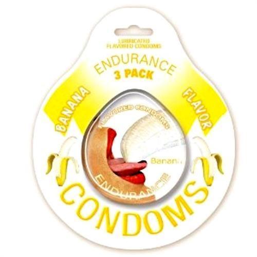Endurance Condoms - Banana - 3 Pack - My Sex Toy Hub