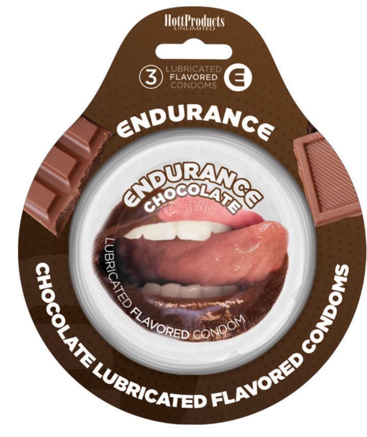 Endurance Condoms - Chocolate -3 Pack - My Sex Toy Hub