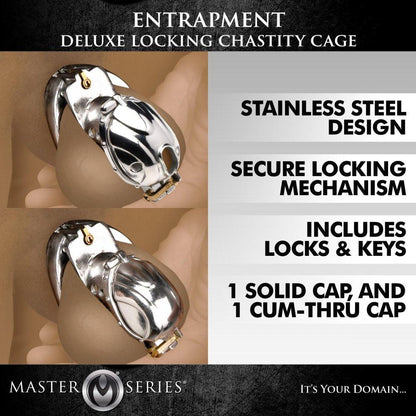 Entrapment Deluxe Locking Chastity Cage - My Sex Toy Hub