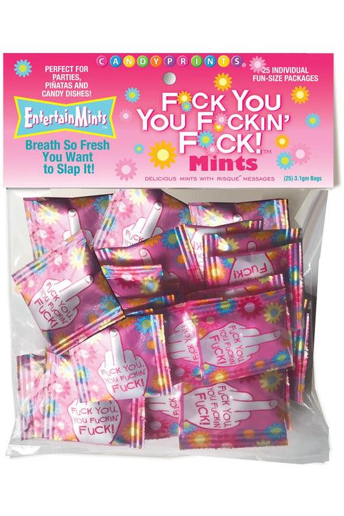 F*Ck You You F*Ckin' F*Ck Mints! 25 Individual Fun Size Packages - My Sex Toy Hub