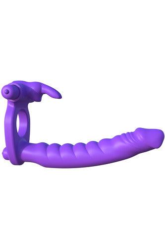 Fantasy C-Ringz Silicone Double Penetrator Rabbit - Purple - My Sex Toy Hub