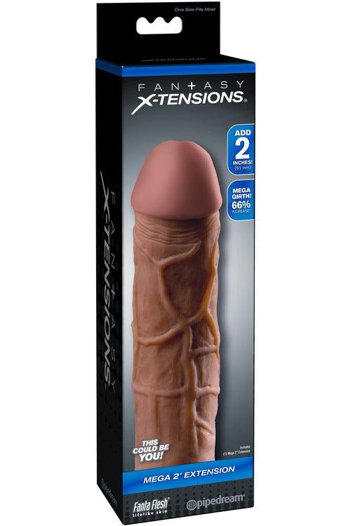 Fantasy X-Tension Mega 2-Inch Extension - Brown - My Sex Toy Hub