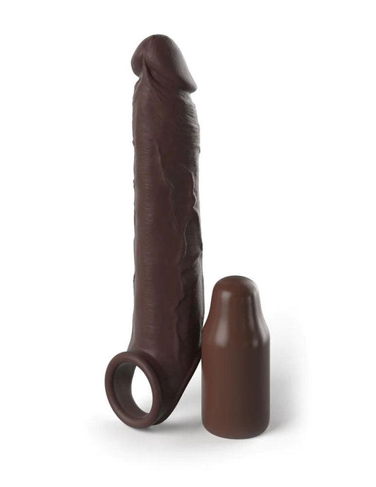 Fantasy X-Tensions Elite 7 Inch Extension With Strap - Brown - My Sex Toy Hub