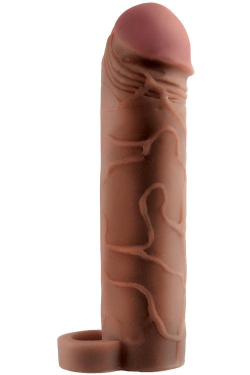 Fantasy X-Tensions Perfect 2-Inch Extension With Ball Strap - Brown - My Sex Toy Hub