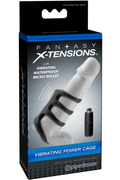 Fantasy X-Tensions Vibrating Power Cage - Black - My Sex Toy Hub