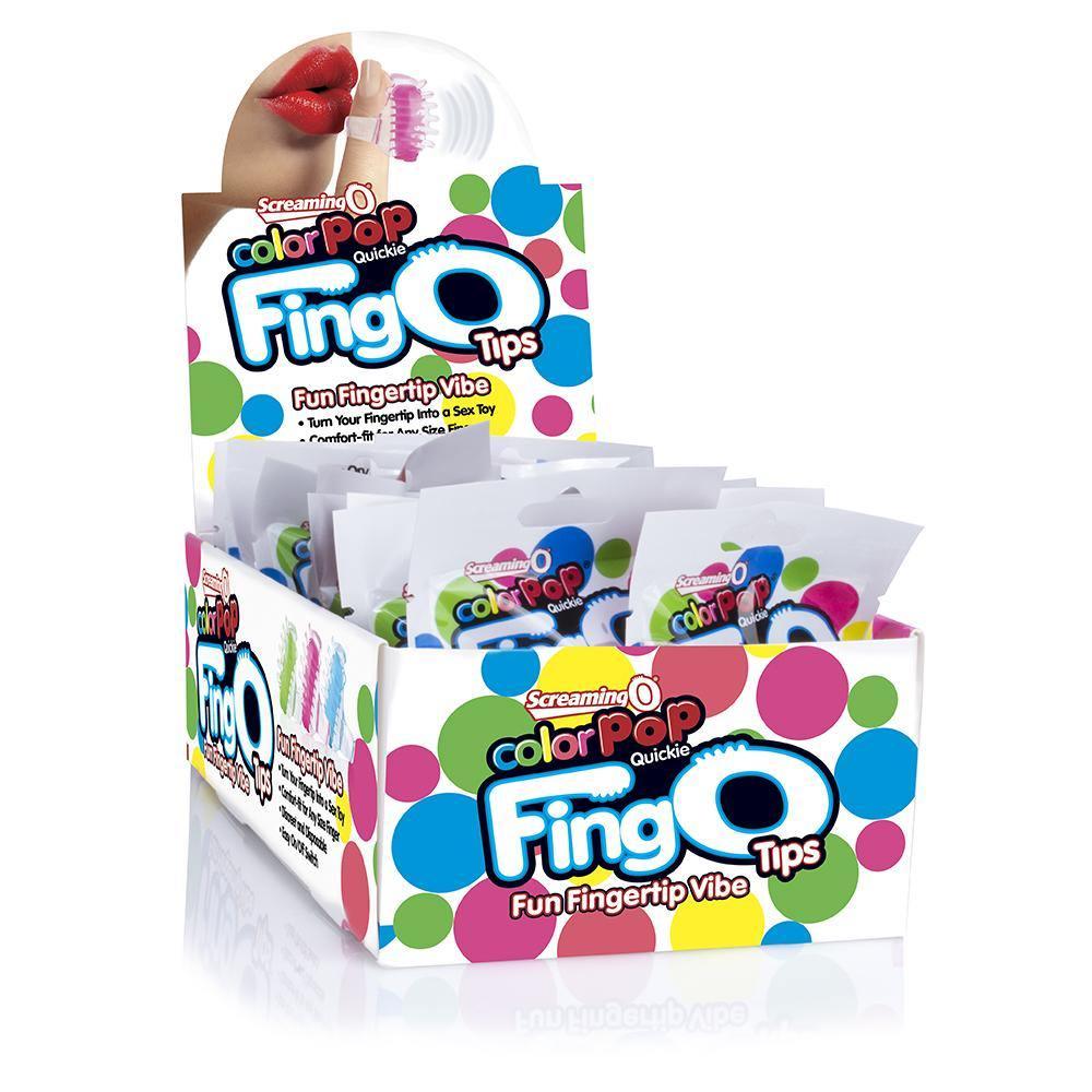 Fingo Tips - 18 Count Pop Box Display - Assorted Colors - My Sex Toy Hub