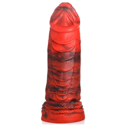 Fire Dragon Red Scaly Silicone Monster Dildo - My Sex Toy Hub