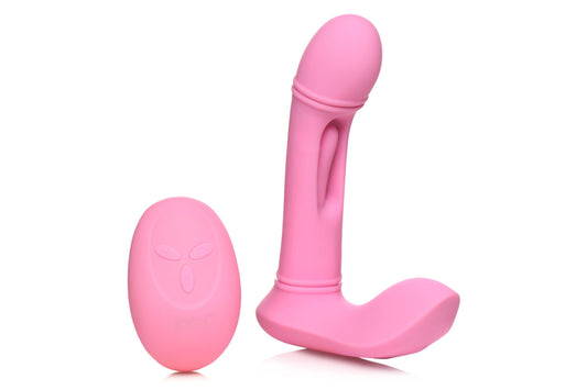 Flickers G-Flick Flicking G-Spot Vibrator With Remote - Pink - My Sex Toy Hub