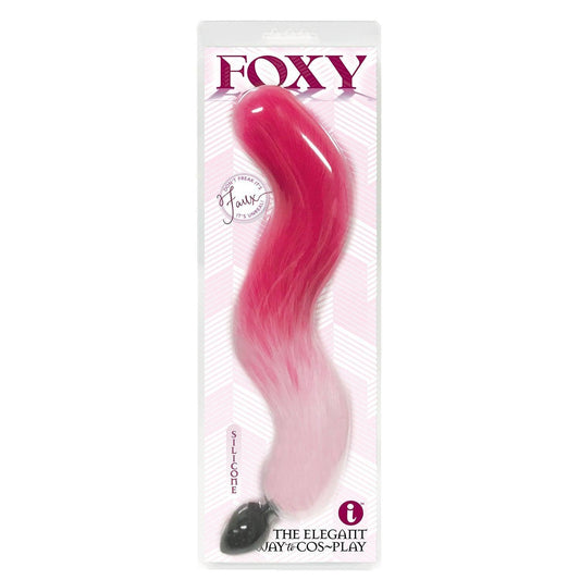 Foxy Fox Tail Silicone Butt Plug - Pink Gradient - My Sex Toy Hub