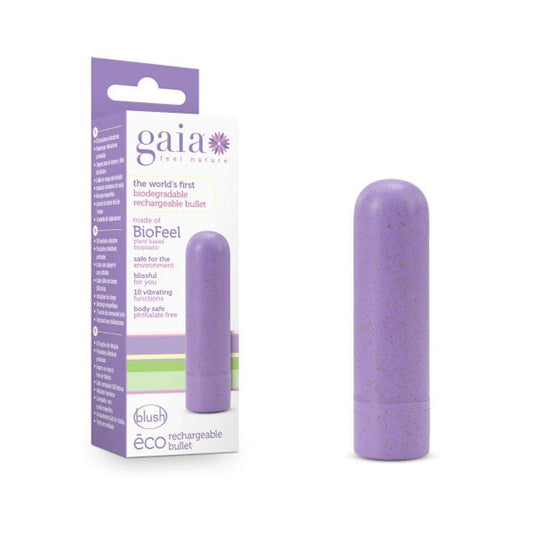 Gaia - Eco Rechargeable Bullet - Lilac - My Sex Toy Hub