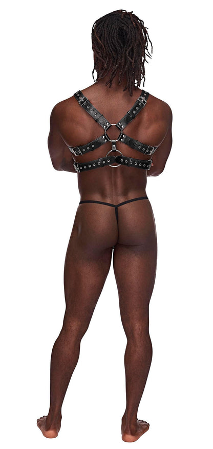 Gemini Leather Harness - One Size - Black - My Sex Toy Hub