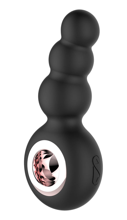 Gender Fluid Quiver Anal Ring Bead Vibe - Black - My Sex Toy Hub