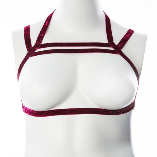 Gender Fluid Sugar Coated Harness - Small/large - Raspberry - My Sex Toy Hub