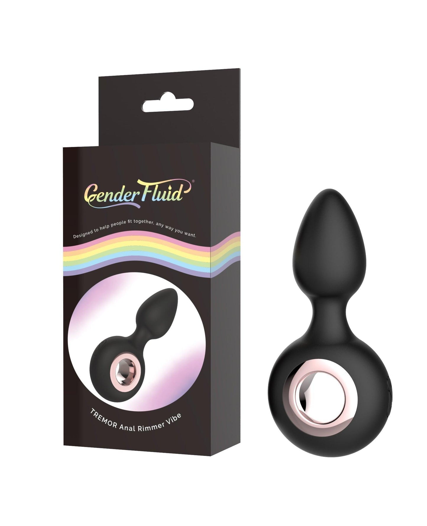 Gender Fluid Tremor Ring Plug Anal Vibe - Black - My Sex Toy Hub