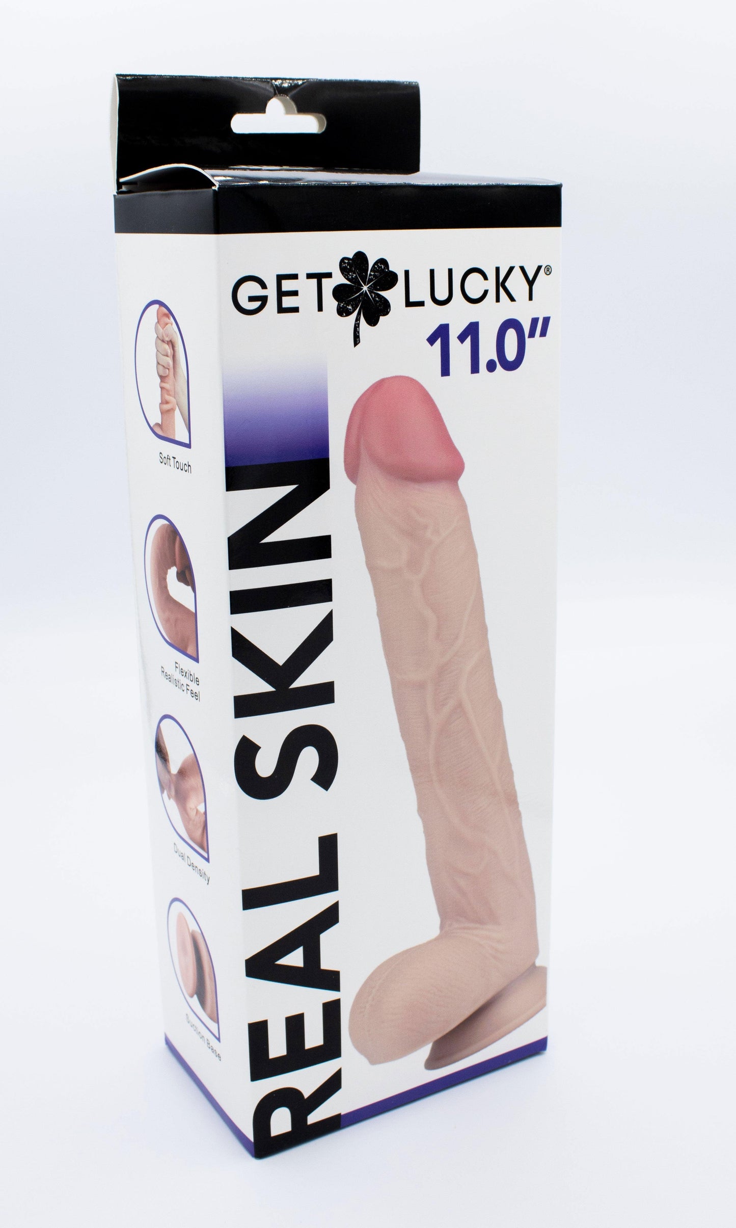 Get Lucky 11 Inch Real Skin Dildo - Tan - My Sex Toy Hub