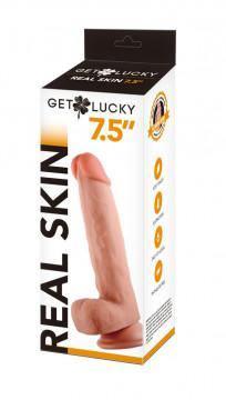 Get Lucky 7.5 Inch Real Skin Dildo - My Sex Toy Hub