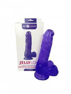 Get Lucky 7 Inch Jelly Love - Purple - My Sex Toy Hub
