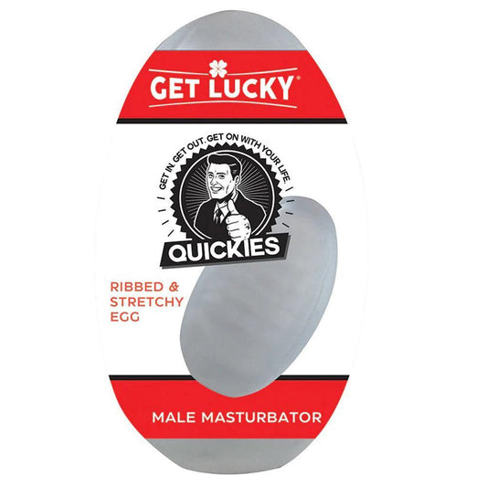 Get Lucky Quickies Ribbed and Stretchy Egg Male Masturbator - My Sex Toy Hub
