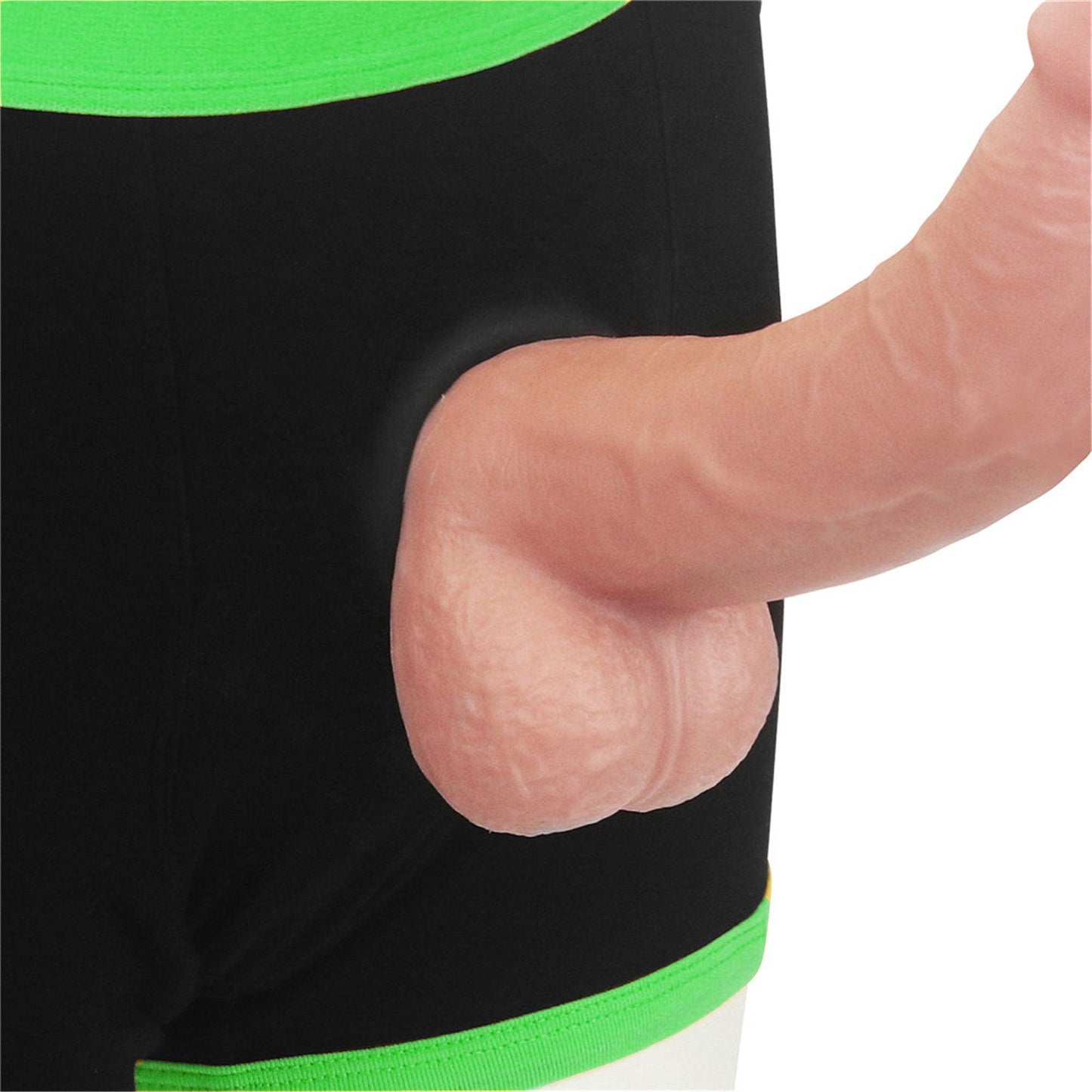 Get Lucky Strap on Boxer Shorts - Medium/large - Black/green - My Sex Toy Hub