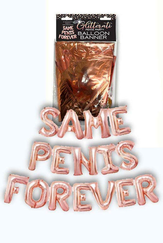 Glitterati Same Penis Balloon Banner - Pink - My Sex Toy Hub