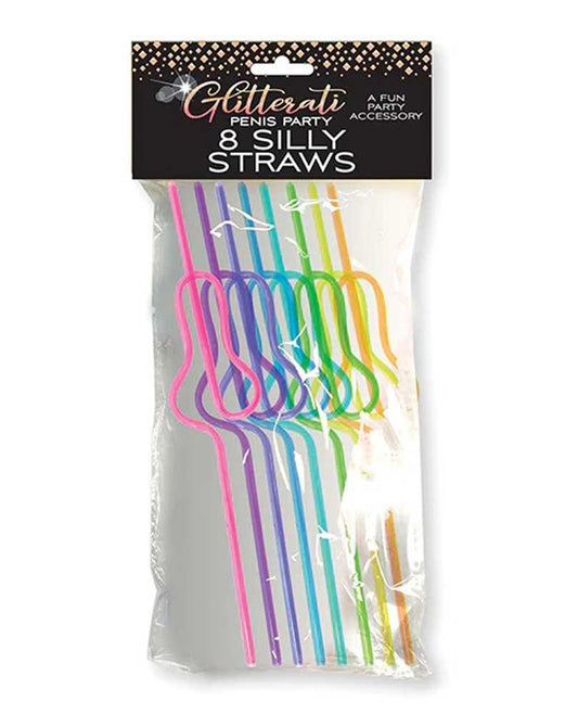 Glitterati Silly Penis Straws 8 Ct - My Sex Toy Hub