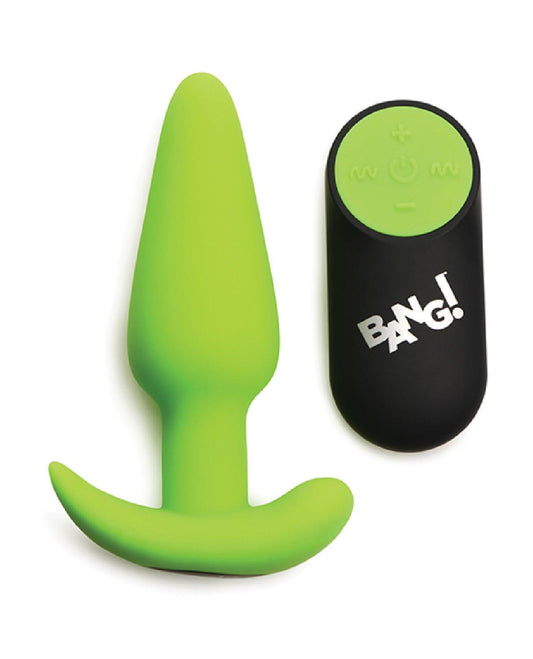 Glow in the Dark Butt Plug With Remote - Green - My Sex Toy Hub