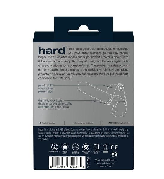 Hard Rechargeable C-Ring - Black - My Sex Toy Hub
