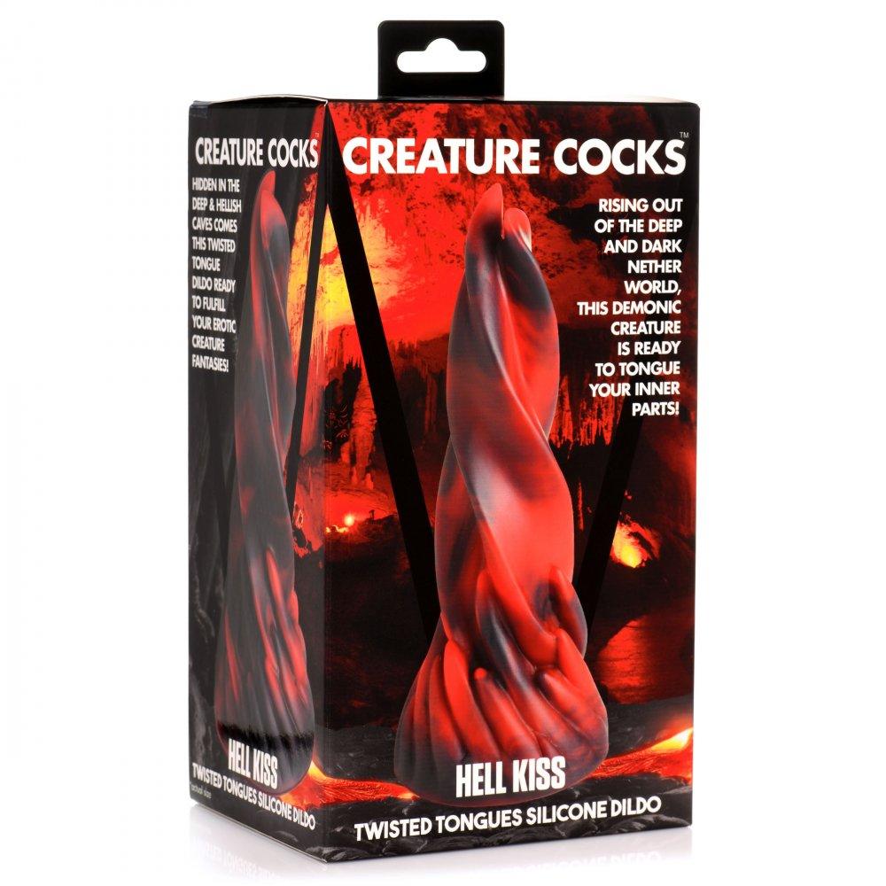 Hell's Kiss Twisted Tongues Silicone Demon Dildo - My Sex Toy Hub