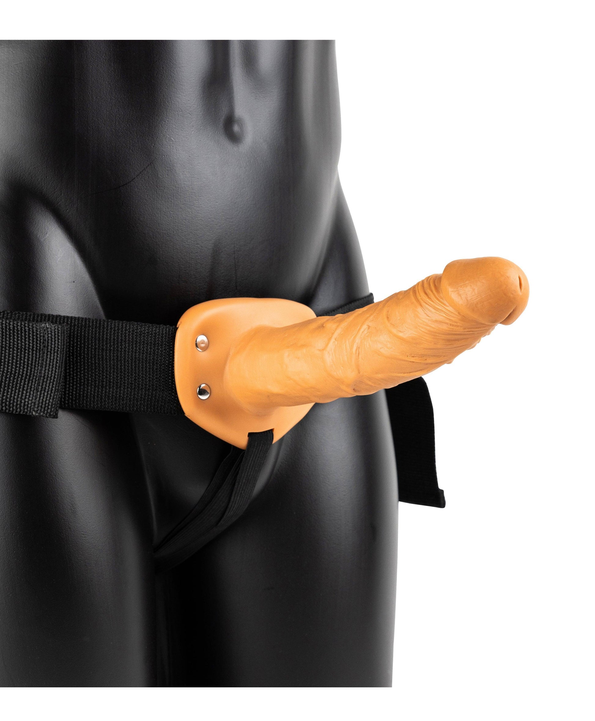 Hollow Strap-on Without Balls 8 Inch - Tan - My Sex Toy Hub